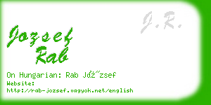 jozsef rab business card